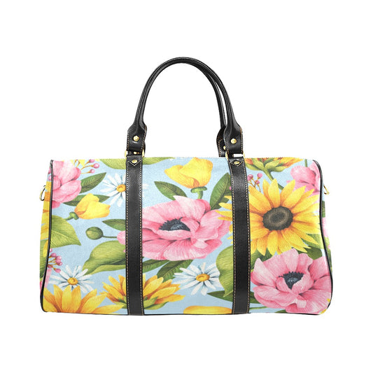 Pink and Yellow Flowers Travel Bag