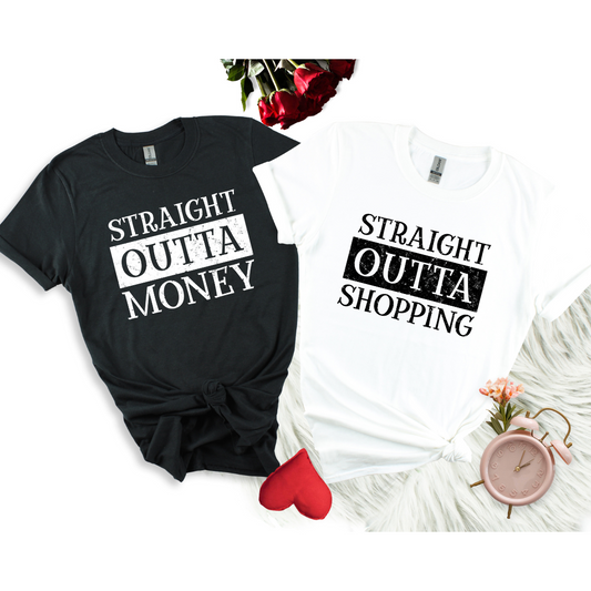 Money & Shopping Couple Shirts