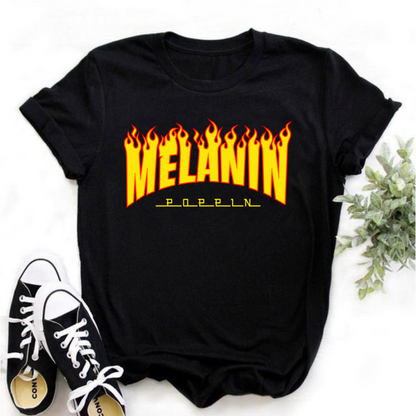 Lit Melanin Poppin' T-shirt