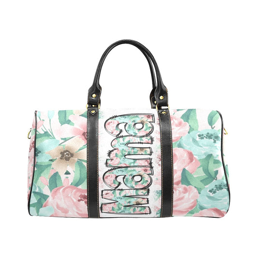 Mint Green Floral Mama Travel Bag