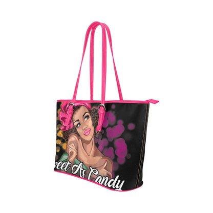 Sweet As Candy Leather Tote Bag