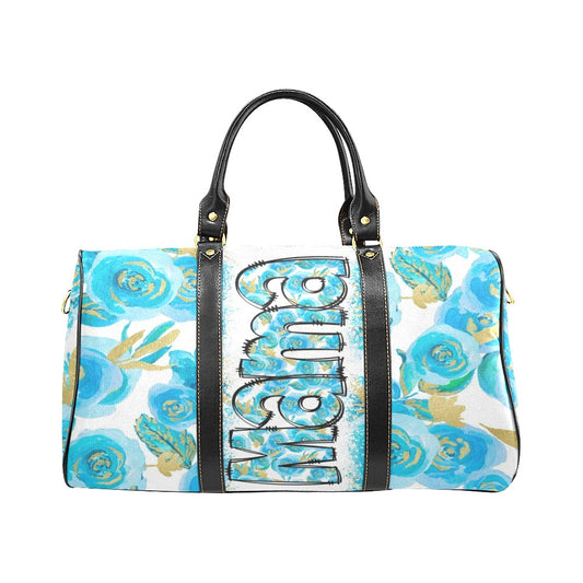 Turquoise Flowers Mama Travel Bag