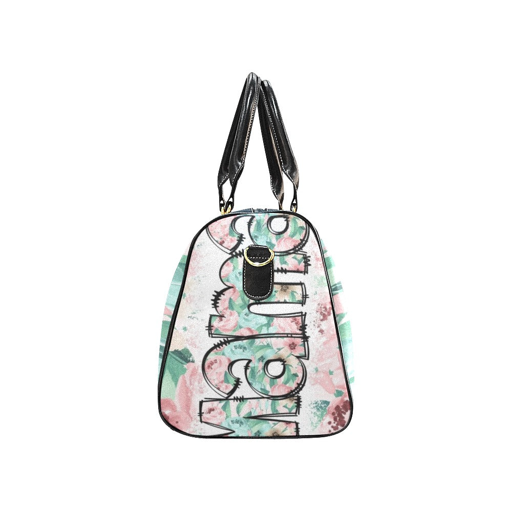 Mint Green Floral Mama Travel Bag
