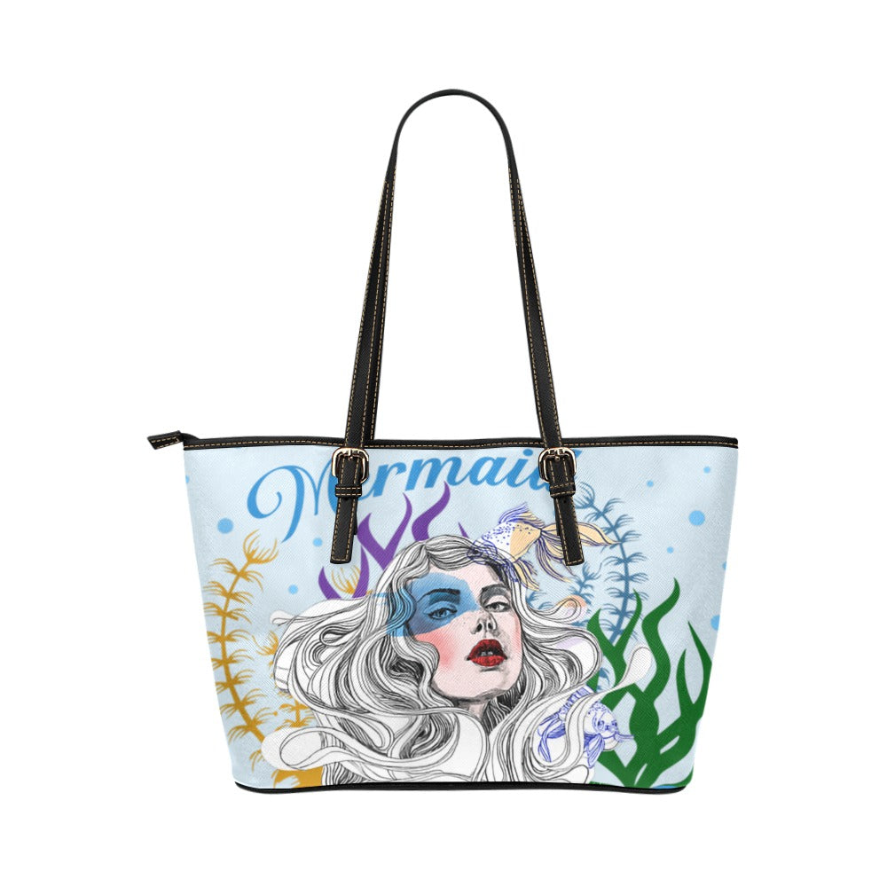 Mermaid Leather Tote Bag