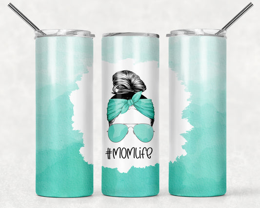 Teal Mom Life Tumbler