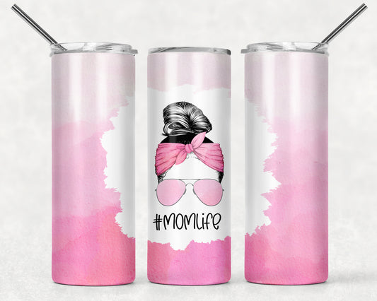 Pink Mom Life Tumbler