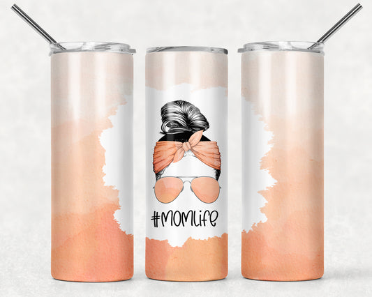 Orange Mom Life Tumbler