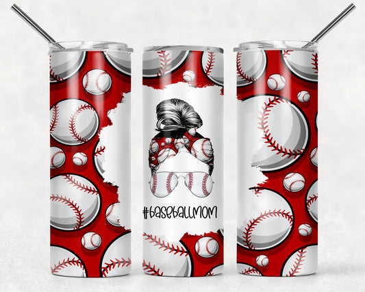 Baseball Mom Life Red Tumbler