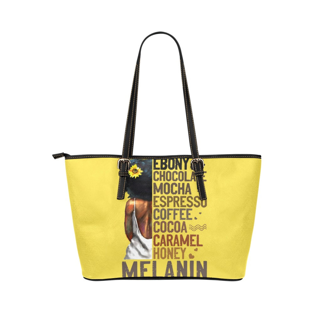 Melanin Queen Leather Tote Bag