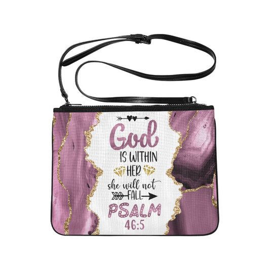 God is Within Her Slim Clutch Bag