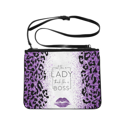 Act Like a Lady Leopard Print Slim Clutch Bag
