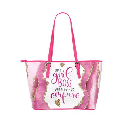 Girl Boss Leather Tote Bag